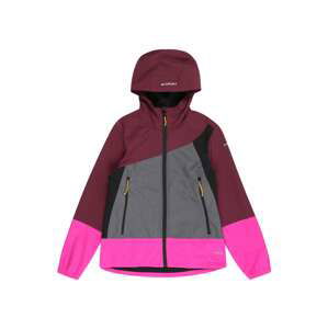 ICEPEAK Outdoorová bunda 'KENEDY'  sivá / fuksia / burgundská