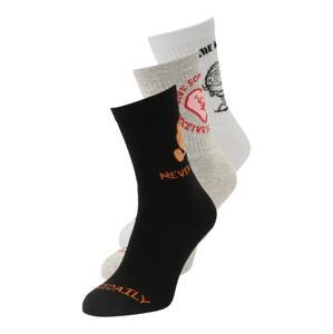 Iriedaily Ponožky 'Claim'  sivá / čierna / prírodná biela