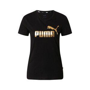 PUMA Tričko 'Essentials+'  zlatá / čierna