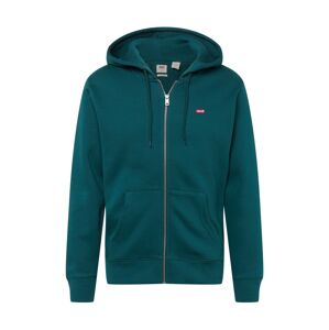 LEVI'S Tepláková bunda 'CORE NG ZIP UP GREENS'  smaragdová / červená / biela