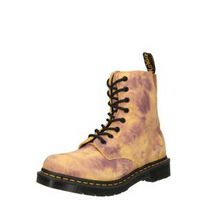 Dr. Martens Šnurovacie čižmy 'Pascal'  hnedá / žltá / farba lesného ovocia