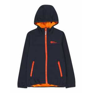 JACK WOLFSKIN Outdoorová bunda 'Fourwinds'  tmavomodrá / oranžová