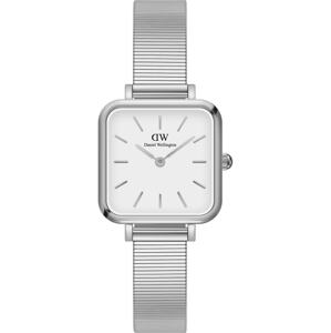 Daniel Wellington Analógové hodinky 'Quadro Studio S White'  strieborná / biela