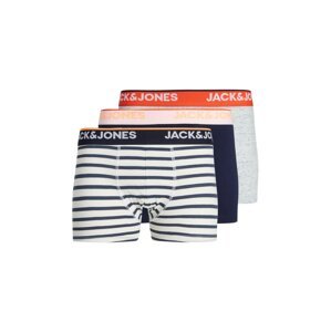 JACK & JONES Boxerky 'Dave'  námornícka modrá / oranžová / koralová / šedobiela