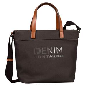 TOM TAILOR DENIM Shopper  hnedá / tmavosivá