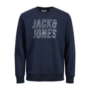 JACK & JONES Mikina 'Xilo'  námornícka modrá / svetlomodrá / biela