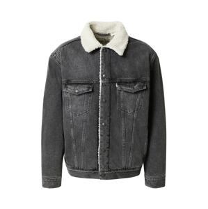 LEVI'S Prechodná bunda 'SILVERTAB SHERPA TRUCKER BLACKS'  čierny denim