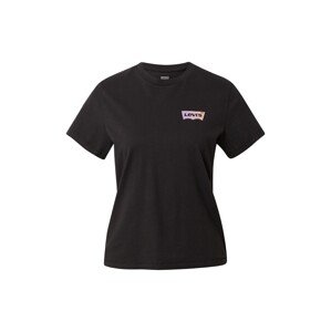 LEVI'S Tričko 'GRAPHIC CLASSIC TEE BLACKS'  žltá / fialová / ružová / čierna