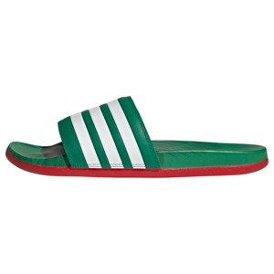 ADIDAS SPORTSWEAR Plážové / kúpacie topánky 'Adilette'  tmavozelená / červená / biela