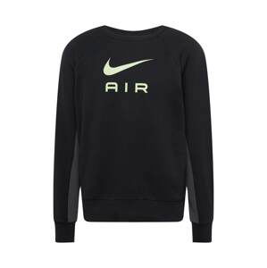 Nike Sportswear Mikina 'Air'  sivá / pastelovo zelená / čierna