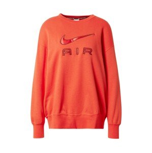 NIKE Športová mikina  hnedá / svetločervená