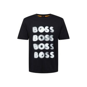 BOSS Orange Tričko 'Teetrury'  čierna / biela