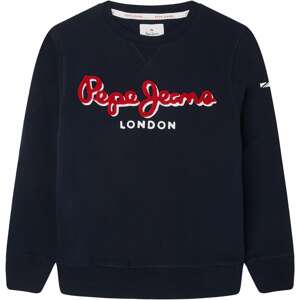 Pepe Jeans Mikina  tmavomodrá / červená / biela