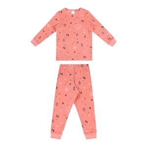 SCHIESSER Pyžamo  ružová / čierna / biela