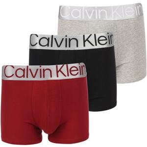 Calvin Klein Underwear Boxerky  sivá melírovaná / červená / čierna / strieborná