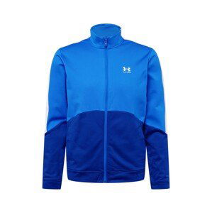 UNDER ARMOUR Športová mikina so zipsom  modrá / tmavomodrá / biela