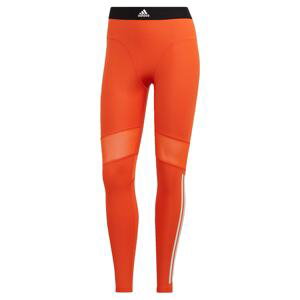 ADIDAS SPORTSWEAR Športové nohavice 'Hyperglam 3-Stripes'  oranžová / čierna / biela