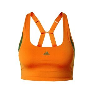 ADIDAS SPORTSWEAR Športová podprsenka 'Powerimpact Luxe Medium-Support Hiit'  tmavooranžová / čierna