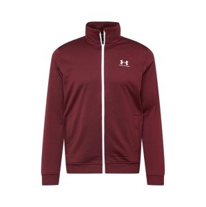 UNDER ARMOUR Tréningová bunda  burgundská / biela