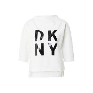 DKNY Performance Športová mikina 'POP OVER'  čierna / biela