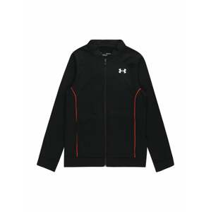 UNDER ARMOUR Športová mikina so zipsom 'Pennant'  červená / čierna / biela