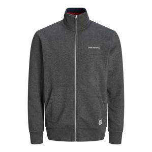 JACK & JONES Tepláková bunda 'GRAHAM'  sivá / tmavosivá