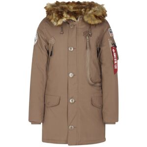 ALPHA INDUSTRIES Zimná parka 'Polar'  námornícka modrá / hnedá / červená / biela