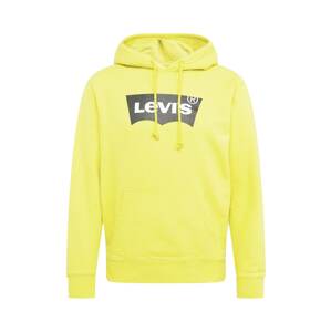 LEVI'S Mikina 'STANDARD GRAPHIC HOODIE YELLOWS/ORANGES'  žltá / čierna / biela