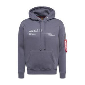 ALPHA INDUSTRIES Mikina  grafitová / svetlosivá / červená