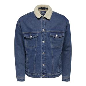 Only & Sons Prechodná bunda 'Rick'  krémová / modrá denim