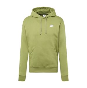 Nike Sportswear Mikina 'Club Fleece'  olivová / biela