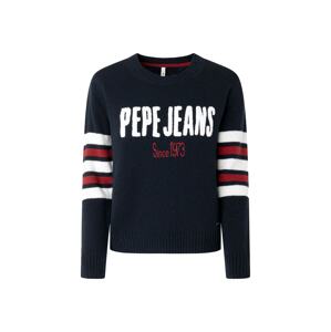 Pepe Jeans Sveter 'Bobby'  námornícka modrá / tmavočervená / biela