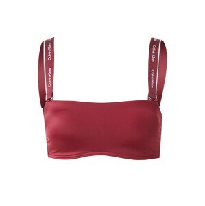 Calvin Klein Swimwear Bikinový top  farba lesného ovocia / biela