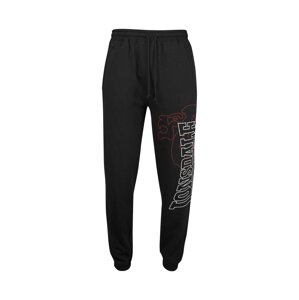 LONSDALE Nohavice 'Dartford'  čierna / biela