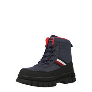TOMMY HILFIGER Čižmy  námornícka modrá / tmavočervená / čierna / biela