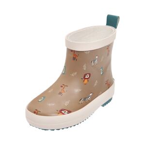 PLAYSHOES Gumáky 'Wildtiere'  modrozelená / gaštanová / brokátová / šedobiela