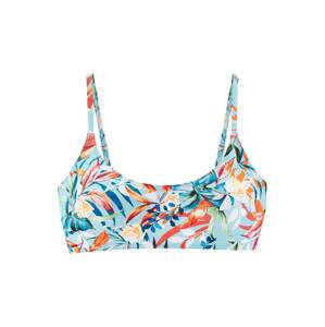 VENICE BEACH Bikinový top 'Bustier-Top Caru Venice Beach'  svetlomodrá / oranžová / biela