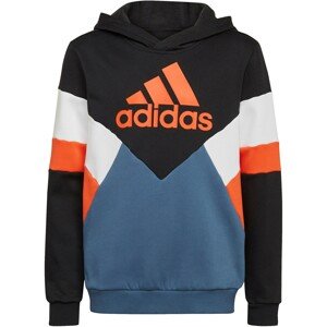 ADIDAS SPORTSWEAR Športová mikina 'Colorblock Fleece'  modrosivá / oranžová / čierna / biela