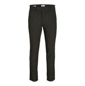 JACK & JONES Chino nohavice 'MARCO CONNOR'  tmavohnedá / svetlosivá / čierna