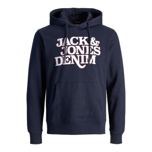 JACK & JONES Mikina 'Rack'  námornícka modrá / biela