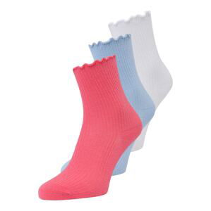 PIECES Ponožky 'MARY'  svetlomodrá / svetloružová / biela