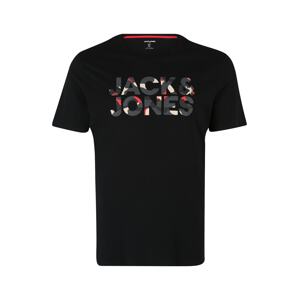 Jack & Jones Plus Tričko  krémová / tmavosivá / červená / čierna