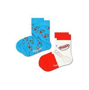 Happy Socks Ponožky  modrá / červená / čierna / biela