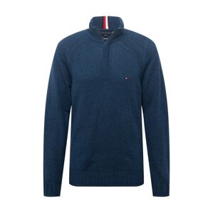 TOMMY HILFIGER Sveter  námornícka modrá / petrolejová / červená / biela