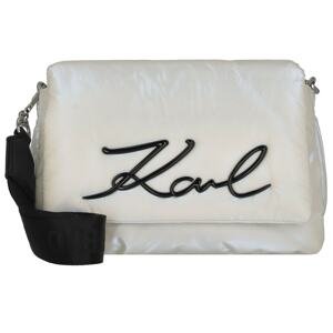 Karl Lagerfeld Taška cez rameno 'Signature Soft'  čierna / biela