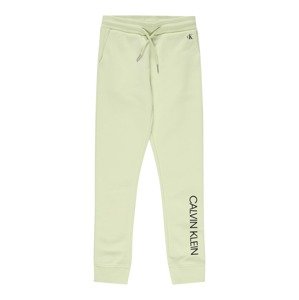 Calvin Klein Jeans Nohavice  limetová / čierna