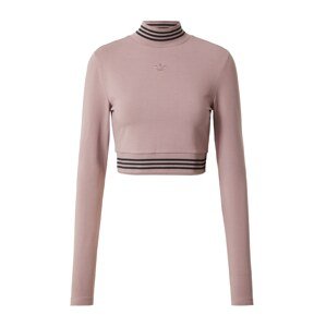 ADIDAS ORIGINALS Tričko 'Long-Sleeve Top With Ribbed Collar And Hem'  slivková / čierna