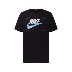 Nike Sportswear Tričko  azúrová / čierna / biela
