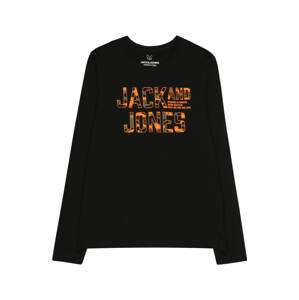 Jack & Jones Junior Tričko 'PEACE WALKER'  tmavozelená / oranžová / čierna