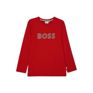 BOSS Kidswear Tričko  tmelová / červená / čierna / biela